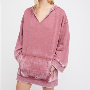 Free People Get It Hoodie Pink